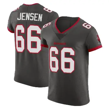 ＃66 Men's Ryan Jensen Elite Tampa Bay Buccaneers Pewter Alternate Vapor Jersey