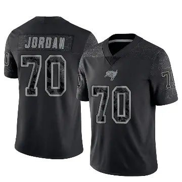 ＃70 Men's Michael Jordan Black Limited Tampa Bay Buccaneers Reflective Jersey