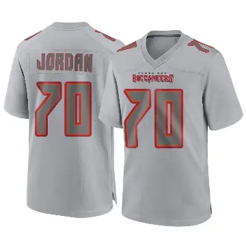 ＃70 Men's Michael Jordan Gray Game Tampa Bay Buccaneers Atmosphere Fashion Jersey