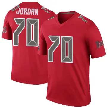 ＃70 Men's Michael Jordan Red Legend Tampa Bay Buccaneers Color Rush Jersey