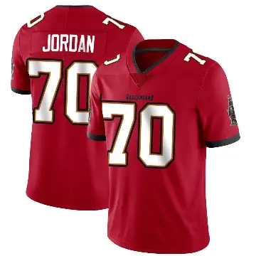 ＃70 Men's Michael Jordan Red Limited Tampa Bay Buccaneers Team Color Vapor Untouchable Jersey
