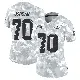 ＃70 Women's Michael Jordan Arctic Camo Limited Tampa Bay Buccaneers 2024 Salute to Service Jersey