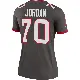 ＃70 Women's Michael Jordan Legend Tampa Bay Buccaneers Pewter Alternate Jersey