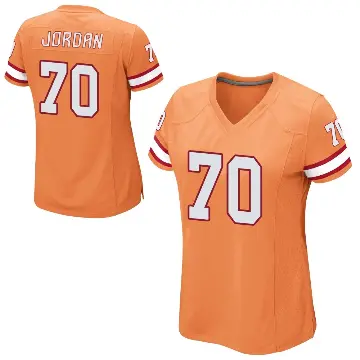 ＃70 Women's Michael Jordan Orange Game Tampa Bay Buccaneers Alternate Jersey