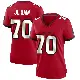 ＃70 Women's Michael Jordan Red Game Tampa Bay Buccaneers Team Color Jersey