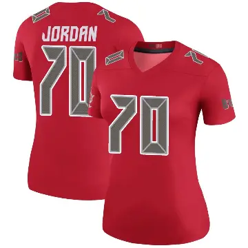 ＃70 Women's Michael Jordan Red Legend Tampa Bay Buccaneers Color Rush Jersey