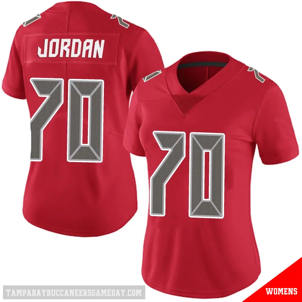 ＃70 Women's Michael Jordan Red Limited Tampa Bay Buccaneers Team Color Vapor Untouchable Jersey