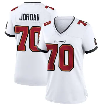＃70 Women's Michael Jordan White Game Tampa Bay Buccaneers Jersey