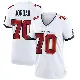 ＃70 Women's Michael Jordan White Game Tampa Bay Buccaneers Jersey
