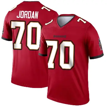 ＃70 Youth Michael Jordan Red Legend Tampa Bay Buccaneers Jersey