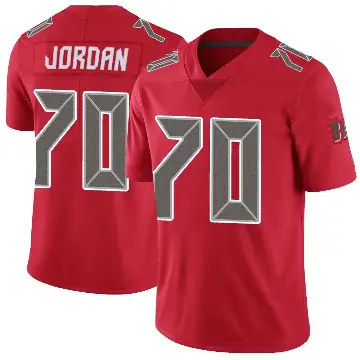 ＃70 Youth Michael Jordan Red Limited Tampa Bay Buccaneers Color Rush Jersey