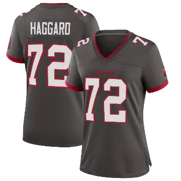 ＃72 Women's Luke Haggard Game Tampa Bay Buccaneers Pewter Alternate Jersey