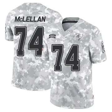 ＃74 Men's Tyler McLellan Arctic Camo Limited Tampa Bay Buccaneers 2024 Salute to Service Jersey