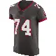 ＃74 Men's Tyler McLellan Elite Tampa Bay Buccaneers Pewter Alternate Vapor Jersey