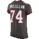 ＃74 Men's Tyler McLellan Elite Tampa Bay Buccaneers Pewter Alternate Vapor Jersey