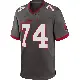 ＃74 Men's Tyler McLellan Game Tampa Bay Buccaneers Pewter Alternate Jersey
