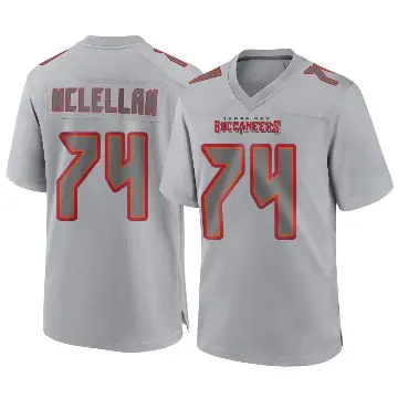 ＃74 Men's Tyler McLellan Gray Game Tampa Bay Buccaneers Atmosphere Fashion Jersey