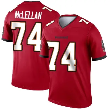 ＃74 Men's Tyler McLellan Red Legend Tampa Bay Buccaneers Jersey
