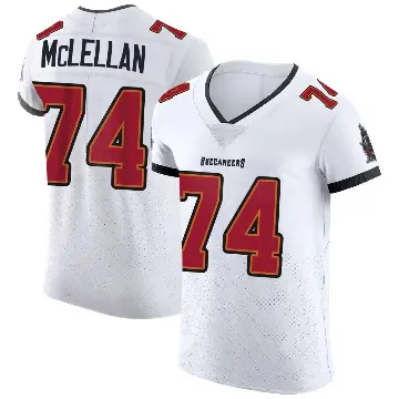 ＃74 Men's Tyler McLellan White Elite Tampa Bay Buccaneers Vapor Jersey