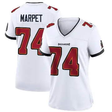 ＃74 Women's Ali Marpet White Game Tampa Bay Buccaneers Jersey