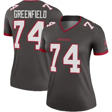 ＃74 Women's Garret Greenfield Legend Tampa Bay Buccaneers Pewter Alternate Jersey
