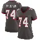 ＃74 Women's Tyler McLellan Game Tampa Bay Buccaneers Pewter Alternate Jersey