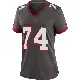 ＃74 Women's Tyler McLellan Game Tampa Bay Buccaneers Pewter Alternate Jersey