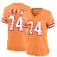 ＃74 Women's Tyler McLellan Orange Game Tampa Bay Buccaneers Throwback Jersey