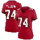 ＃74 Women's Tyler McLellan Red Game Tampa Bay Buccaneers Team Color Jersey