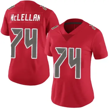 ＃74 Women's Tyler McLellan Red Limited Tampa Bay Buccaneers Team Color Vapor Untouchable Jersey