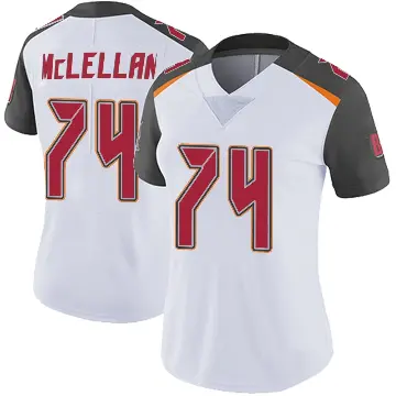 ＃74 Women's Tyler McLellan White Limited Tampa Bay Buccaneers Vapor Untouchable Jersey