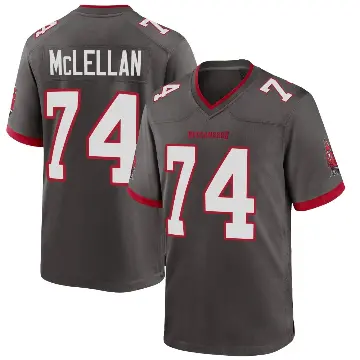 ＃74 Youth Tyler McLellan Game Tampa Bay Buccaneers Pewter Alternate Jersey