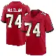 ＃74 Youth Tyler McLellan Red Game Tampa Bay Buccaneers Team Color Jersey