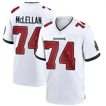 ＃74 Youth Tyler McLellan White Game Tampa Bay Buccaneers Jersey