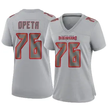 ＃76 Women's Sua Opeta Gray Game Tampa Bay Buccaneers Atmosphere Fashion Jersey