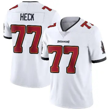 ＃77 Men's Charlie Heck White Limited Tampa Bay Buccaneers Vapor Untouchable Jersey