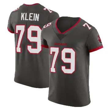 ＃79 Men's Elijah Klein Elite Tampa Bay Buccaneers Pewter Alternate Vapor Jersey