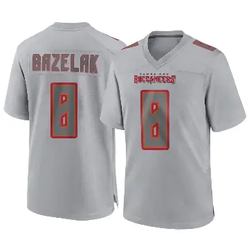 ＃8 Men's Connor Bazelak Gray Game Tampa Bay Buccaneers Atmosphere Fashion Jersey