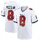 ＃8 Men's Connor Bazelak White Game Tampa Bay Buccaneers Jersey