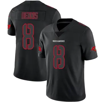 ＃8 Men's SirVocea Dennis Black Impact Limited Tampa Bay Buccaneers Jersey