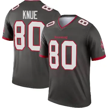 ＃80 Men's Tanner Knue Legend Tampa Bay Buccaneers Pewter Alternate Jersey