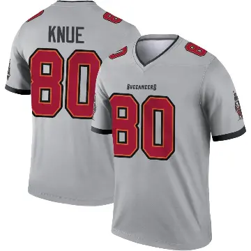 ＃80 Youth Tanner Knue Gray Legend Tampa Bay Buccaneers Inverted Jersey