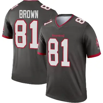 ＃81 Men's Antonio Brown Legend Tampa Bay Buccaneers Pewter Alternate Jersey