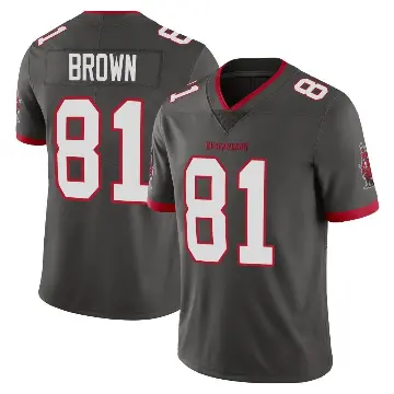 ＃81 Men's Antonio Brown Limited Tampa Bay Buccaneers Pewter Alternate Vapor Jersey