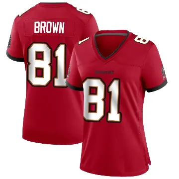 ＃81 Women's Antonio Brown Red Game Tampa Bay Buccaneers Team Color Jersey