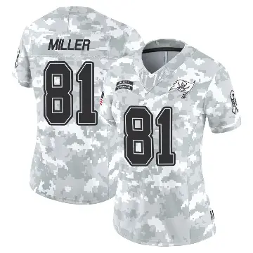 ＃81 Women's Ryan Miller Arctic Camo Limited Tampa Bay Buccaneers 2024 Salute to Service Jersey