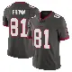 ＃81 Youth Antonio Brown Limited Tampa Bay Buccaneers Pewter Alternate Vapor Jersey