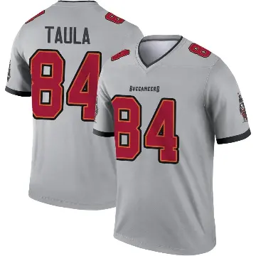 ＃84 Men's Tanner Taula Gray Legend Tampa Bay Buccaneers Inverted Jersey