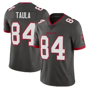 ＃84 Men's Tanner Taula Limited Tampa Bay Buccaneers Pewter Alternate Vapor Jersey