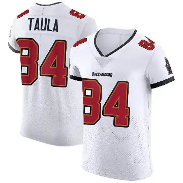 ＃84 Men's Tanner Taula White Elite Tampa Bay Buccaneers Vapor Jersey